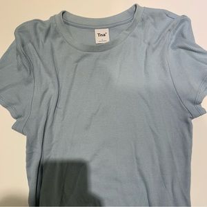 Aritzia TNA Ribbed Crop Short Sleeve